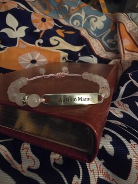 Autism Mama Pink Beaded Bracelet